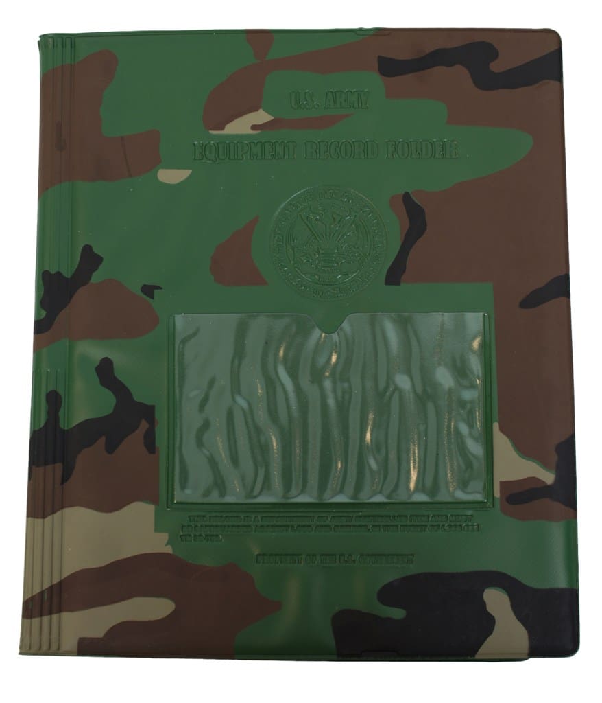 Official US Army Equipment Record Folder PNA Surplus