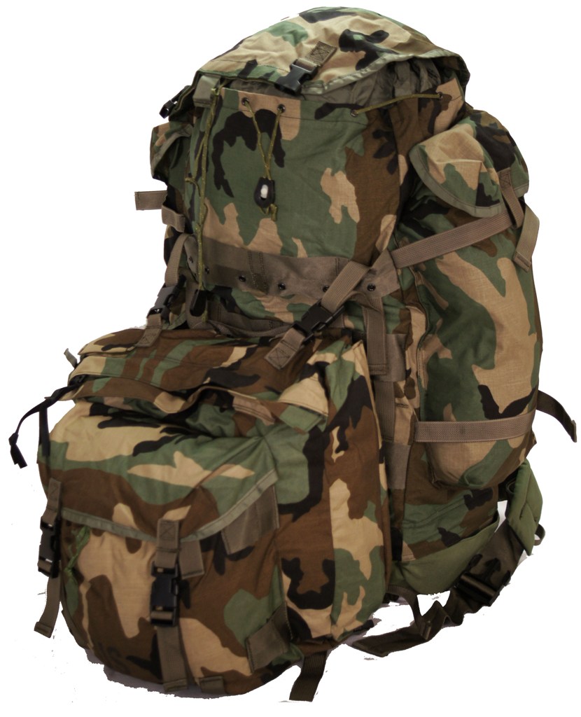 Field Pack with Internal Frame-Large WoodLand Camo 