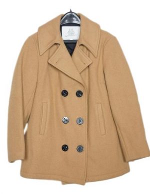 Women’s Wool Fidelity Peacoat Double Breasted With Quilted Lining – 3/4 Jacket