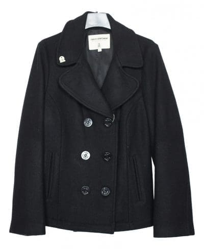 Women’s Wool Fidelity Double Breasted Short Peacoat – Satin Lining