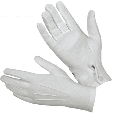 Military Uniform Dress Parade Gloves With Snaps