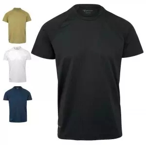 Bates – Men’s Performance Short Sleeve T-shirt – 100% Moisture Wicking Polyester Stretch Fabric – With Breathable Mesh Back Panel-Show Specials