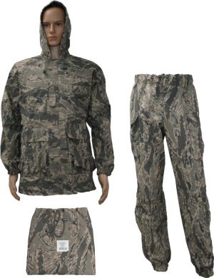 Dakota Outerwear – Military Mobility Rainsuit – Polyurethane Coated Ripstop 3 Piece Packable Rainsuit – Jacket, Pants & A Drawstring Carrying Pouch – ABU