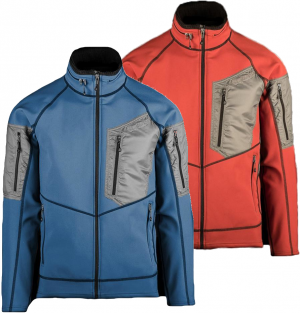 BEYOND – Helios Rig Special Operators Soft Shell Jacket – X HAL High Efficiency Softshell – Blue/Red