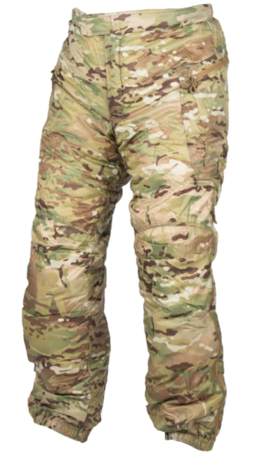 BEYOND - A7 - Cold High Loft Pants - Cordura® reinforced seat and knees - Climashield® APEX Insulation - Nylon Ripstop with DWR - Water & Wind Resistant- Multicam - Size XL/R
