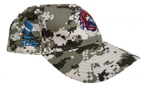 Urban Camo Baseball Cap – Tiger Emblem & American Flag – One Size With Velcro Adjustable Closure