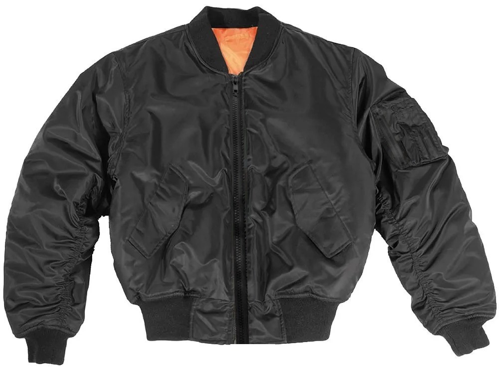【MELLY PADDED BOMBER】 MA-1 BLACK MA-1 Flight Bomber Jacket - Black - Prepack of 12 - PNA Surplus