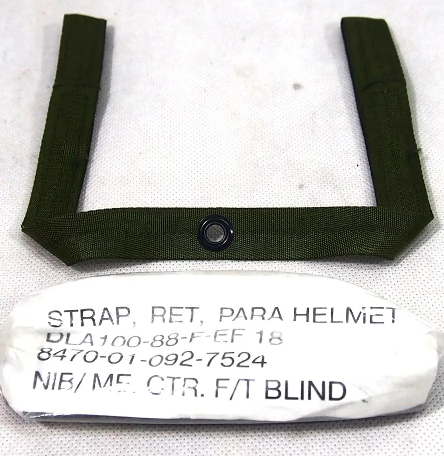GI Parachutist Helmet Retention Strap – NSN 8470-01-092-7524 – OD