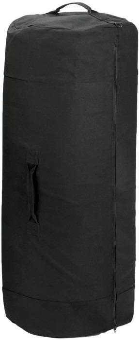 GI Style Canvas Side Zipper Duffle Bag