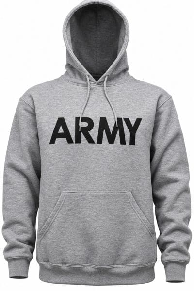 Army Pullover Hoodie Sweatshirt – Front Pocket