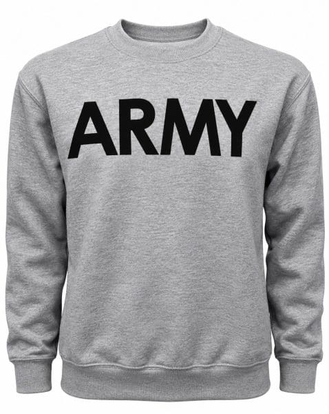 Army Printed Crew Neck Sweatshirt