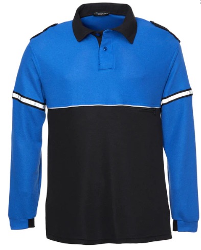 Mocean 0355 Two-Tone Metro Piqué Long Sleeve Polo Shirt