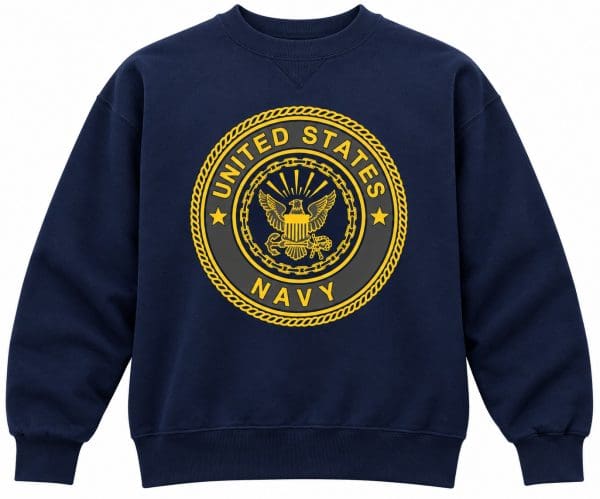 SOFFE – Navy Emblem – Official PT Uniform – Fleece Crew Neck Sweatshirt