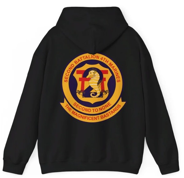 SOFFE – 1st Quality US Marine 2nd Battalion 4th Marines Fleece Hoodie