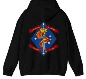 SOFFE – 1st Quality US Marine 1st Battalion 4th Marines Fleece Hoodie