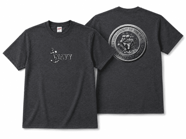 Soffe – U.S. Department of the Navy Anchor 50 Poly/ 50 Cotton Crew Neck T-Shirt